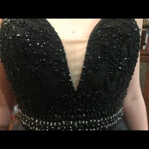 Black ballgown prom dress